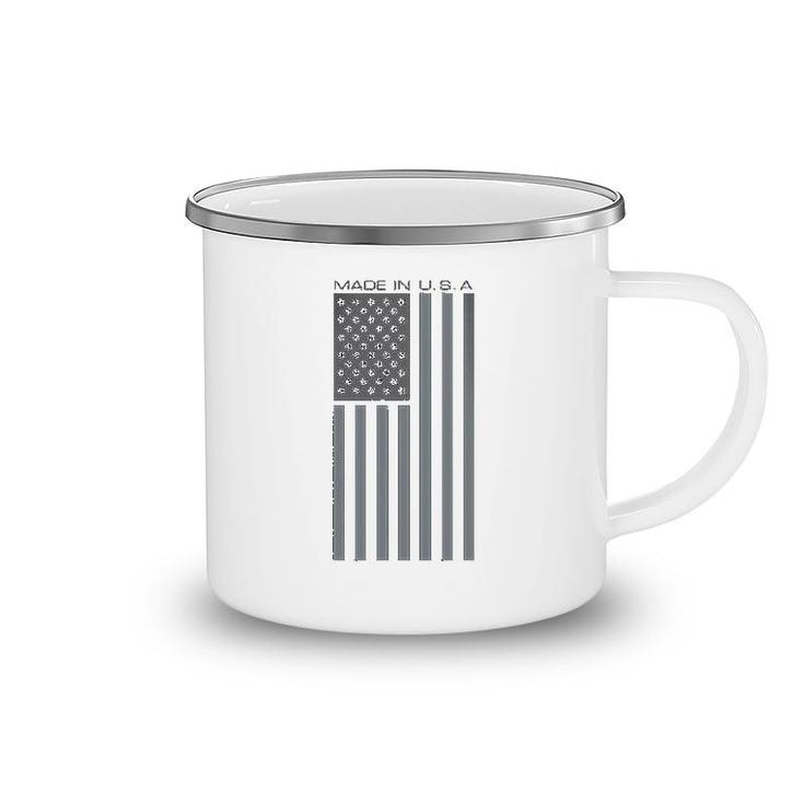 Made Usa Flag Subdued Banner Camping Mug