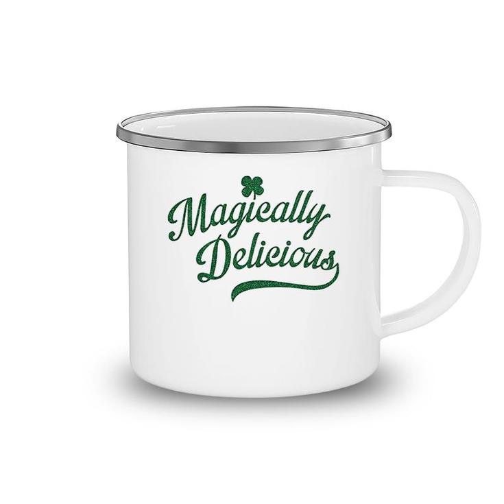 Magically Delicious Funny St Patricks Day Shamrock Saint Pattys Camping Mug