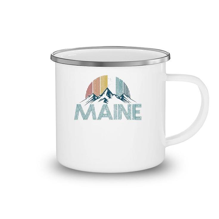 Maine Vintage Retro Mountains Souvenir Gift  Camping Mug