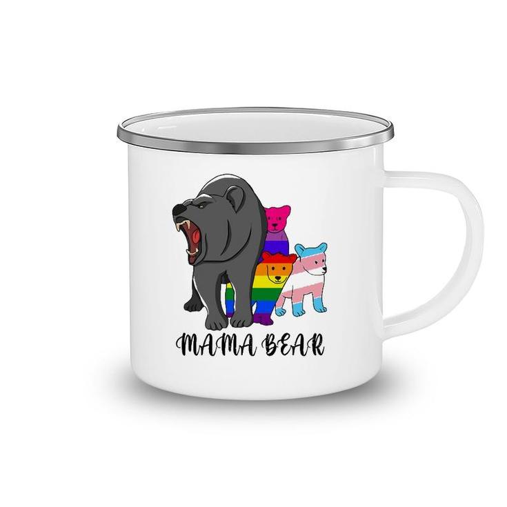 Mama Bear Lgbt Gay Trans Pride Support Lgbtq Parade Camping Mug