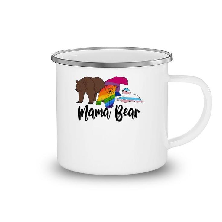 Mama Bear Lgbt Gay Trans Pride Support Lgbtq Parade Mother's Day Camping Mug