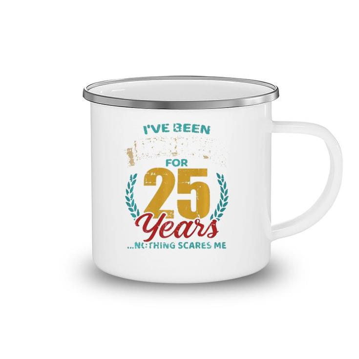 Married For 25 Years Silver Wedding Anniversary Premium Camping Mug