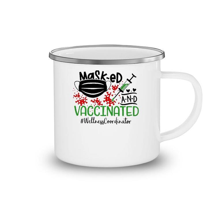 Masked And Vaccinated Wellness Coordinator Camping Mug