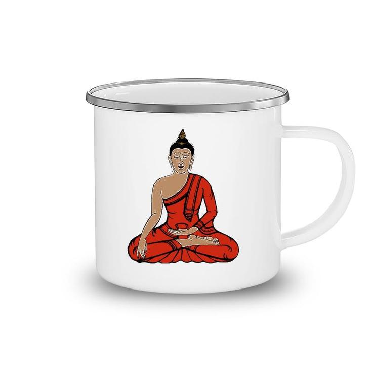 Meditation Young Buddha Retro Tee Yoga Buddhist Camping Mug