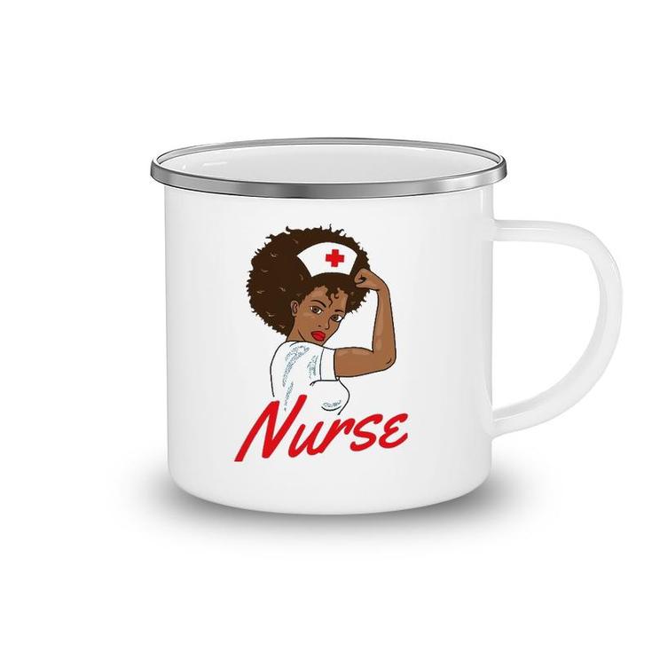Melanin Black Nurse Clothing Gift African American Women Camping Mug