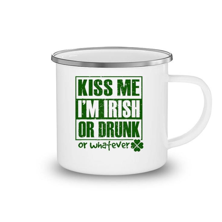 Mens Kiss Me I'm Irish Funny St Patrick's Day Gifts For Men Camping Mug
