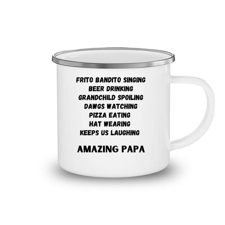 Mens Papa Design Men Women Gift Camping Mug