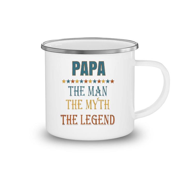 Mens Papa Man Myth Legend Funny Gift  Camping Mug