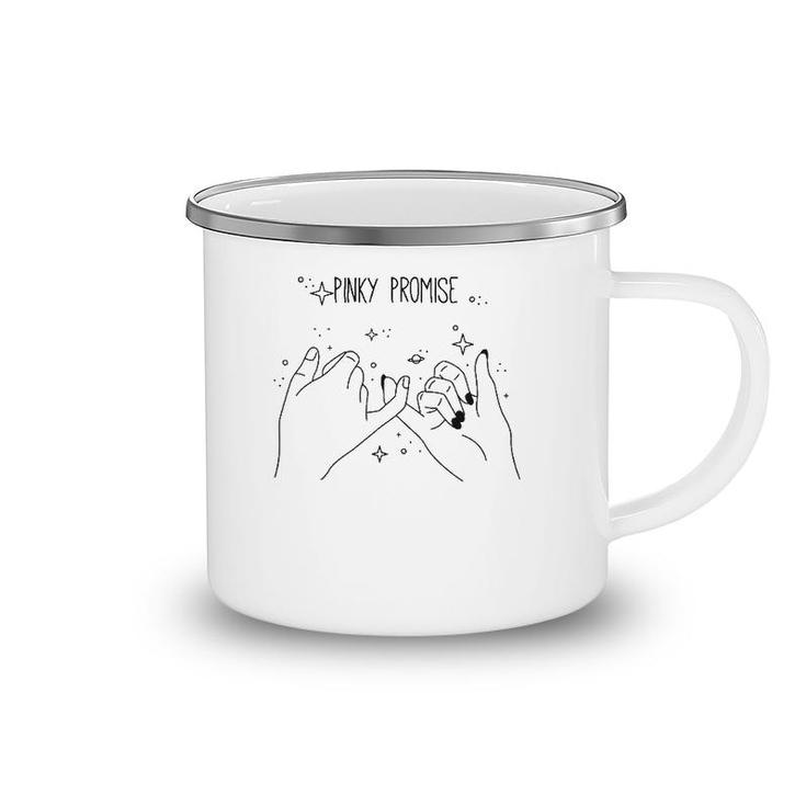 Men's Women's Pinky Promise And Be Honest Graphic Design Camping Mug