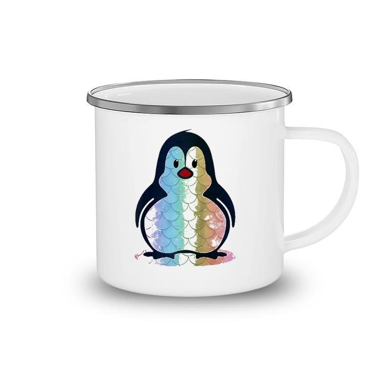 Mermaid Tee Cute Swim Penguin Lover Raglan Baseball Tee Camping Mug