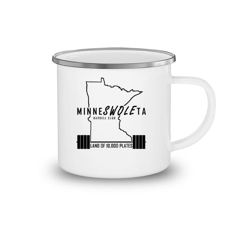 Minneswoleta Barbell Minnesota Gymer Gift Camping Mug