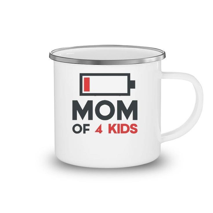 Mom Of 4 Kids Funny Mothers Day Gifts From Son Camping Mug
