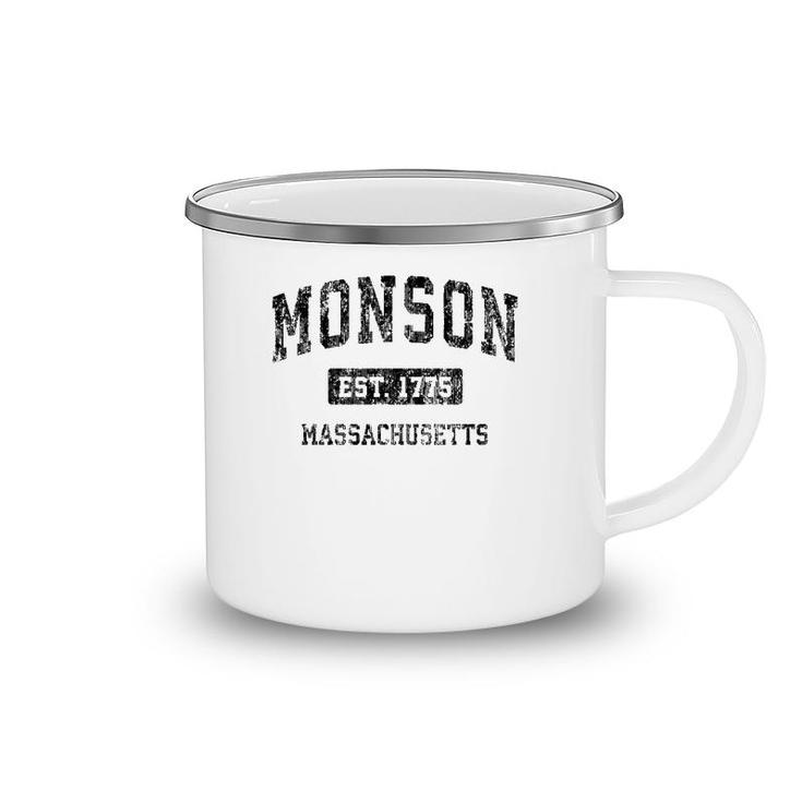 Monson Massachusetts Ma Vintage Sports Design Black Design Camping Mug