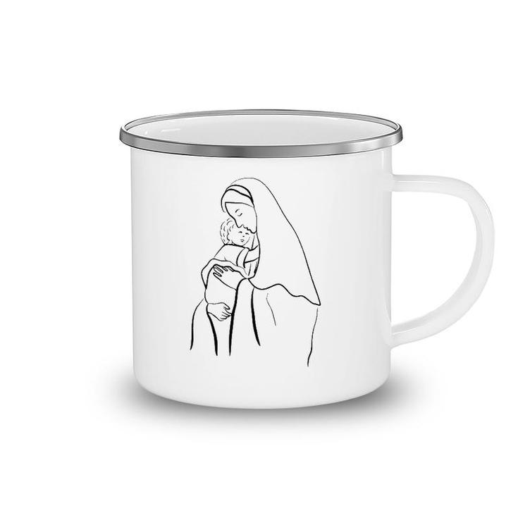 Mother Of God Mary Camping Mug