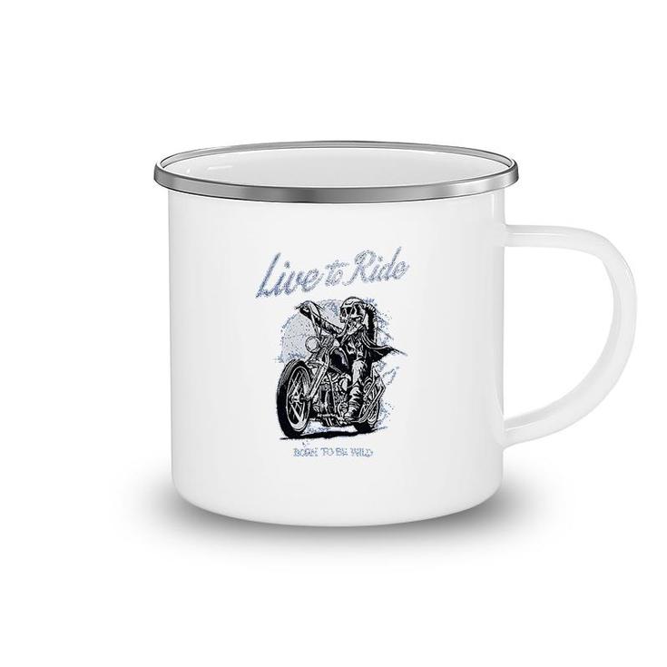 Motorcycle Live To Ride Camping Mug