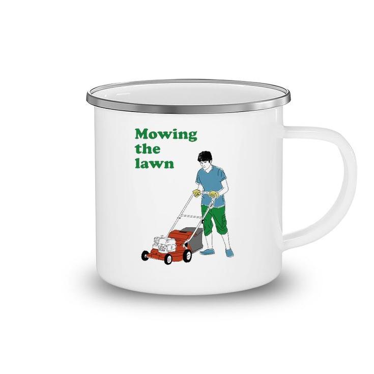 Mowing The Lawn Men Women Gift Camping Mug