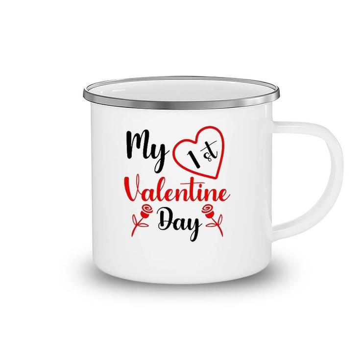 My 1St Valentine Day Couple Valentine Valentine White Camping Mug