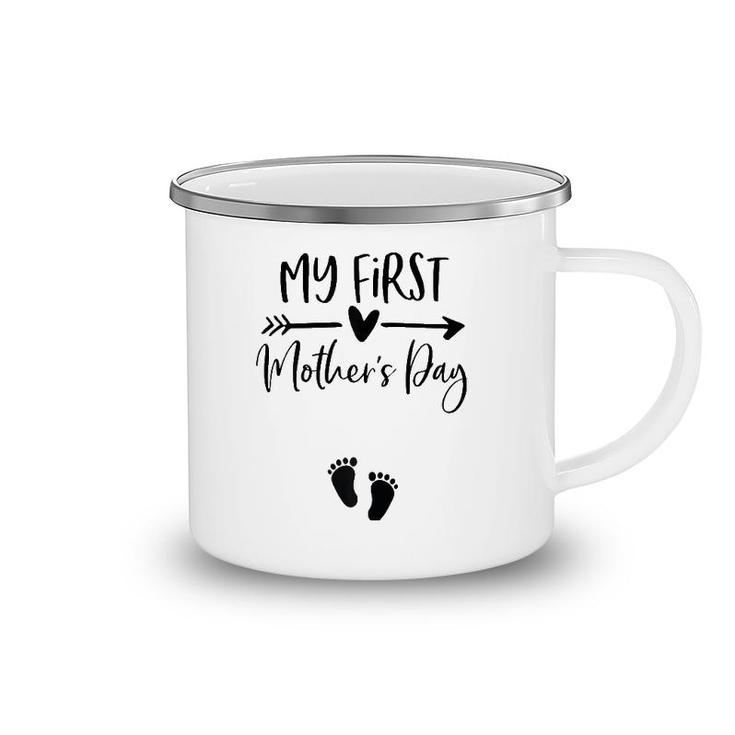 My First Mothers Day Pregnancy Announcemen Mom To Be Camping Mug