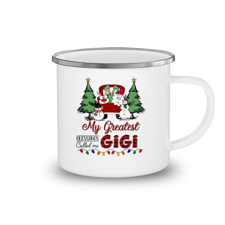 My Greatest Blessings Called Me Gigi Snowman Car Christmas Camping Mug