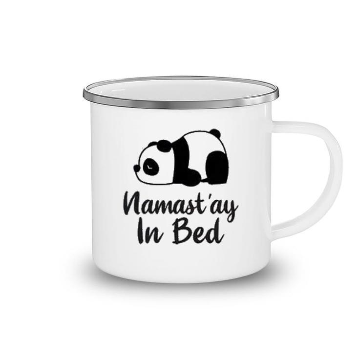 Namast'ay In Bed Lazy Panda Camping Mug