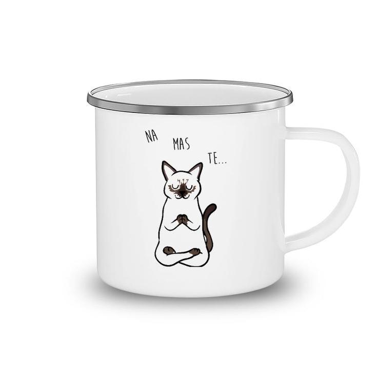 Namaste Siamese Cat Tank Top Camping Mug