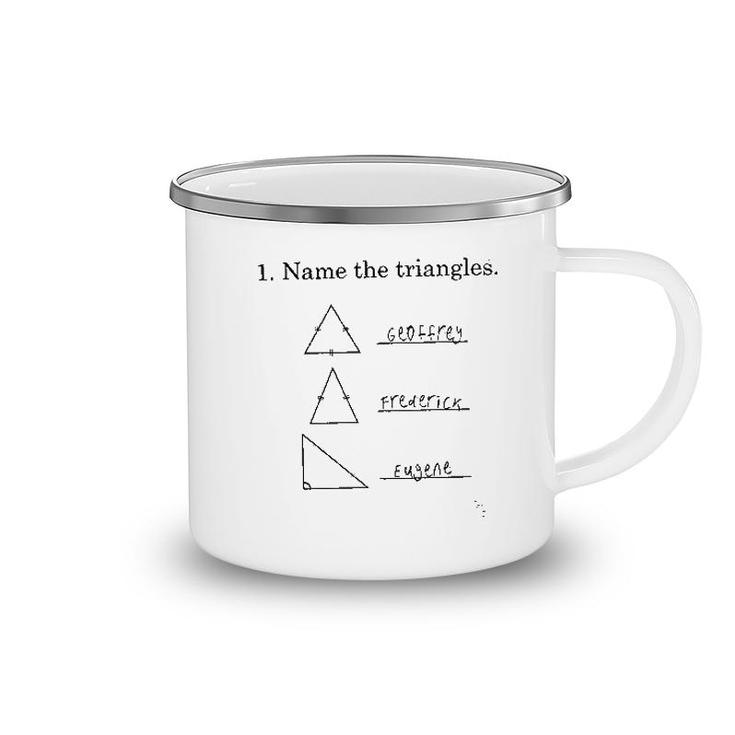 Name The Triangles Funny Math Camping Mug