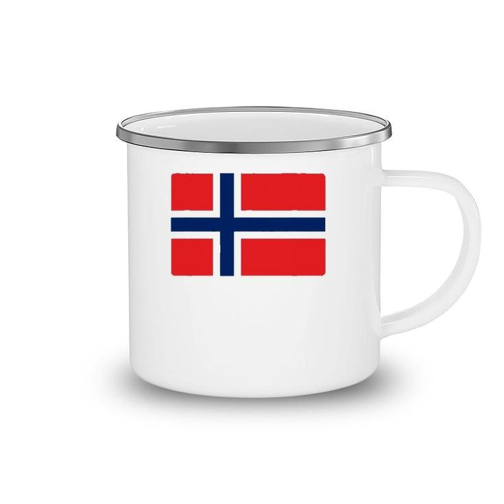 Norwegian Flag Of Norway Souvenir Gift Men Women Kids Camping Mug