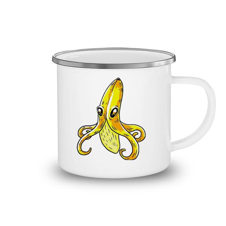 Octopus Banana Yellow Funny Humor Fruit Pun Lover Gift Camping Mug