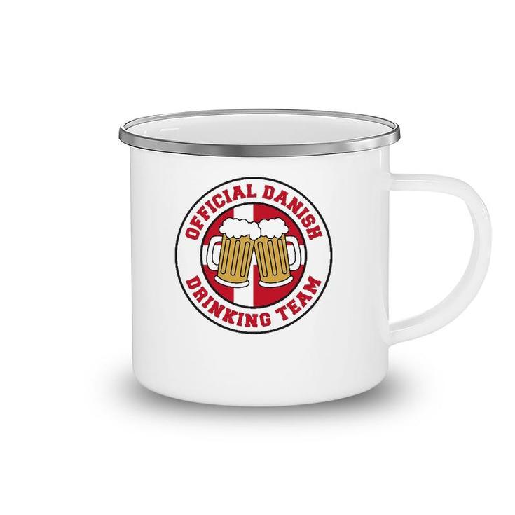 Official Danish Drinking Team Flag Of Denmark Beer Funny Camping Mug