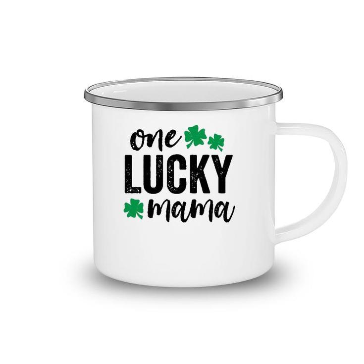 One Lucky Mama St Patrick's Day Gift Green Mom Light Camping Mug
