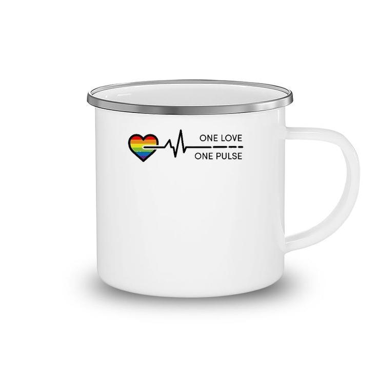 One Pulse Heart Lgbt Pride  Camping Mug