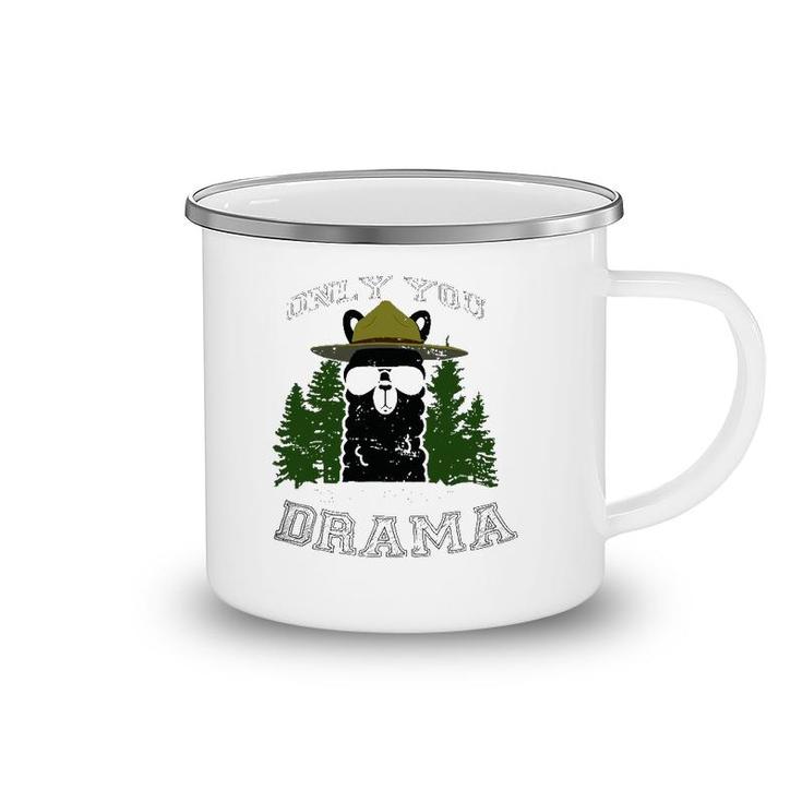 Only You Can Prevent Drama Llama Forest Camping Camping Mug