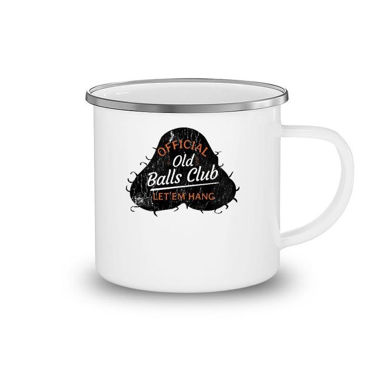Over The Hill 55 Old Balls Club Distressed Novelty Gag Gift Camping Mug