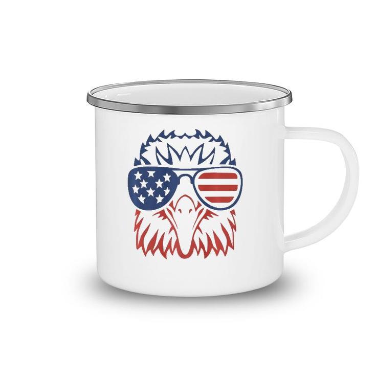 Patriotic Eagle 4Th Of July Usa American Flag Camping Mug