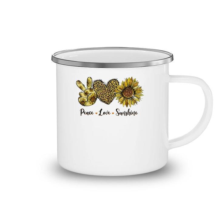 Peace Love Sunshine Sunflower Hippie Sunflower Lover Camping Mug