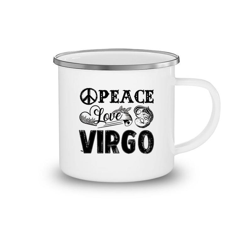 Peace Love Virgo Camping Mug