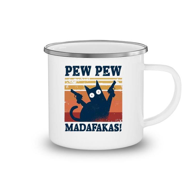 Pew Madafakas  Cats Tops Summer Dresses Pyjamas Pew Cat Camping Mug