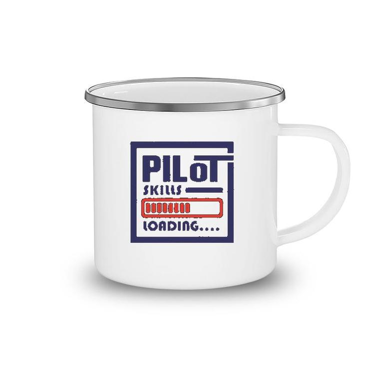 Pilot Skills Loading Airplane Camping Mug