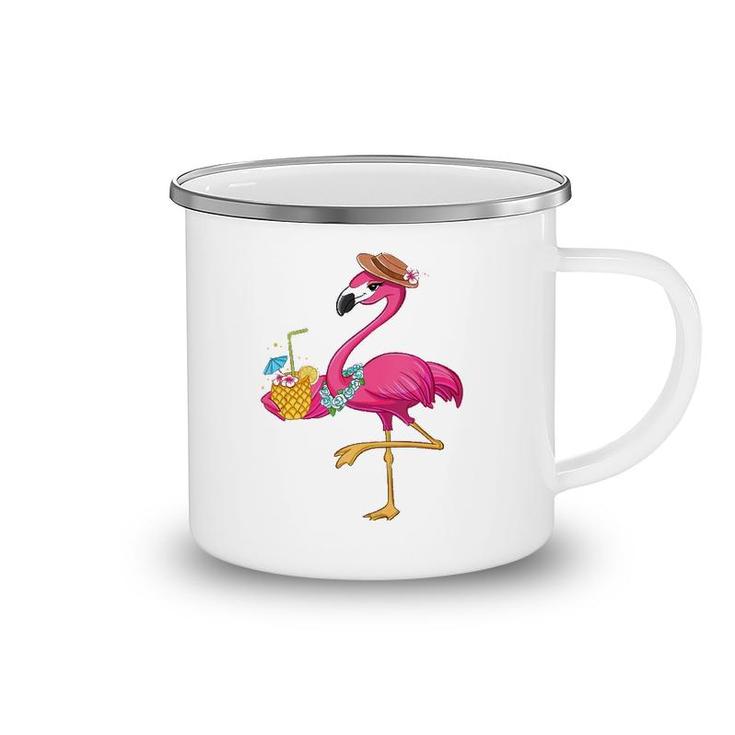 Pineapple S For Girl Women Pink Flamingo Lover Hawaii  Camping Mug