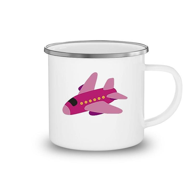 Pink Airplane Pilot Camping Mug