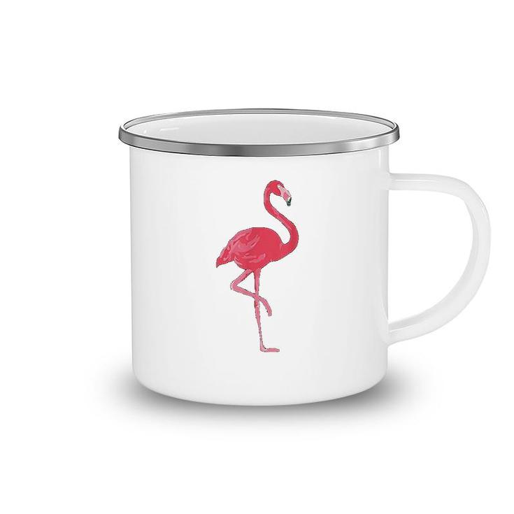 Pink Flamingo Design Camping Mug