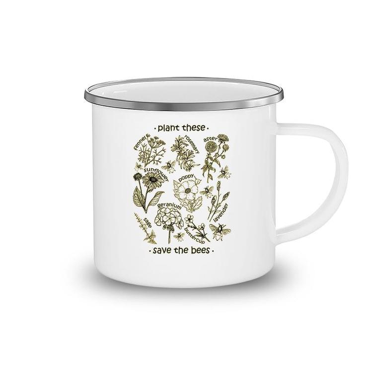 Plant These Save The Bees Camping Mug