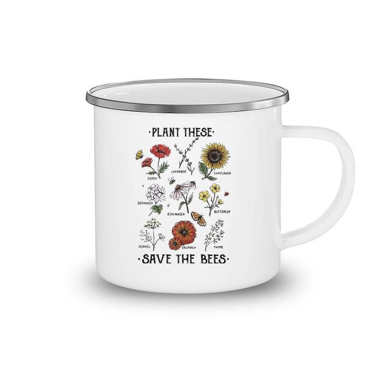 Plant These Save The Bees Flowers Gardening  Camping Mug