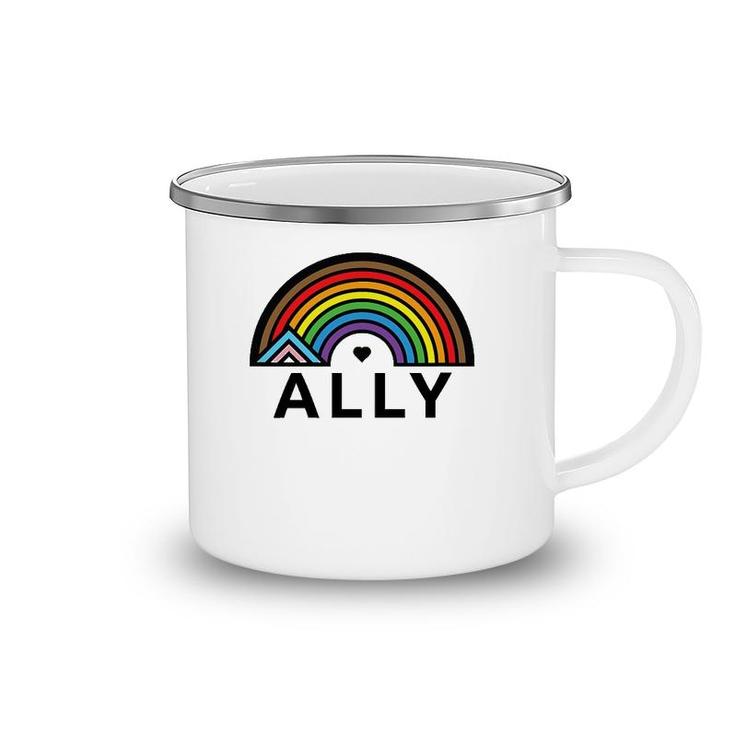 Progressive Ally Pride Vintage Camping Mug