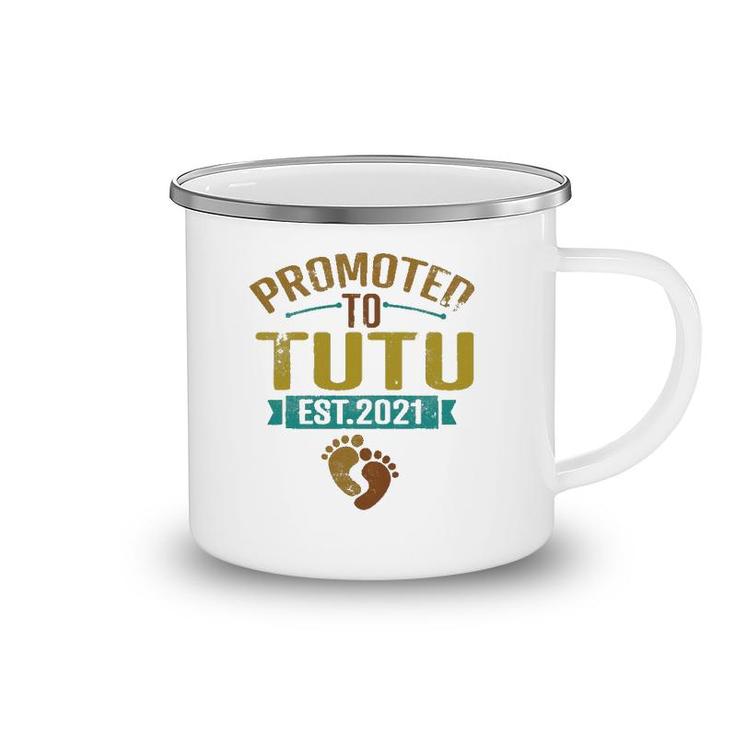 Promoted To Tutu Est 2021 Mother's Day Grandma Gift For Women Camping Mug