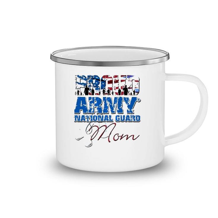 Proud Army National Guard Mom Usa Flag  Mothers Day Camping Mug