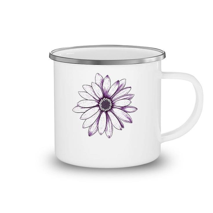 Purple Daisy Flower Lovers Gift Camping Mug
