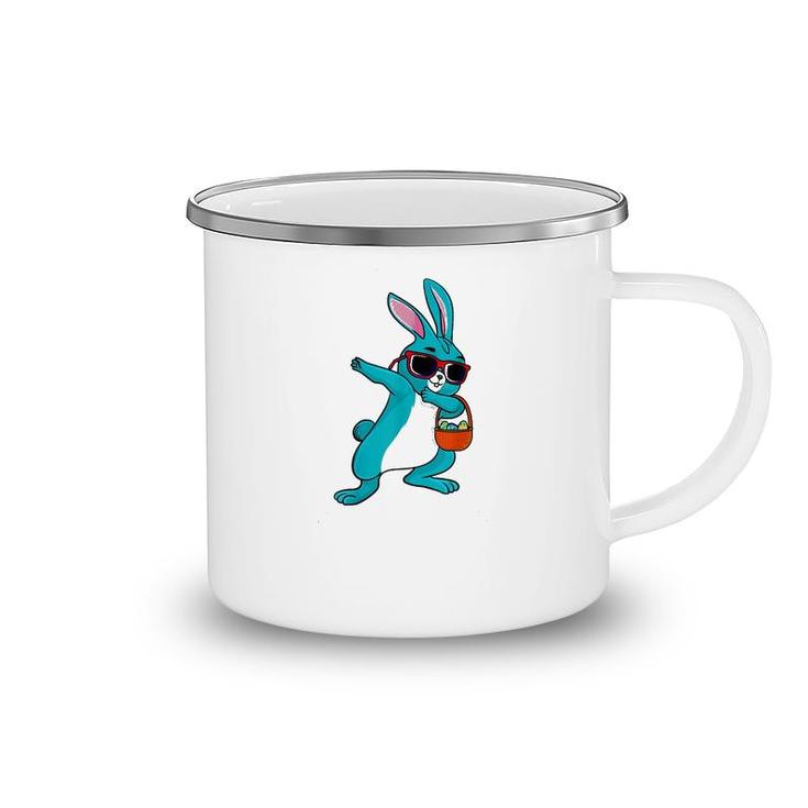 Rabbit Dabbing Easter Bunny Camping Mug