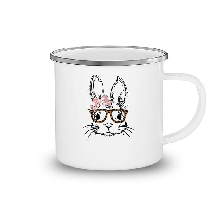 Rabbit Face Wearing Camping Mug