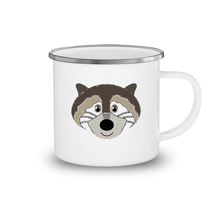 Raccoon Animal Face Camping Mug